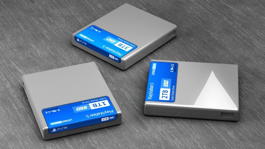 PlayStation 5 PS5 SSD Storage Cartridges 3D Mock Up