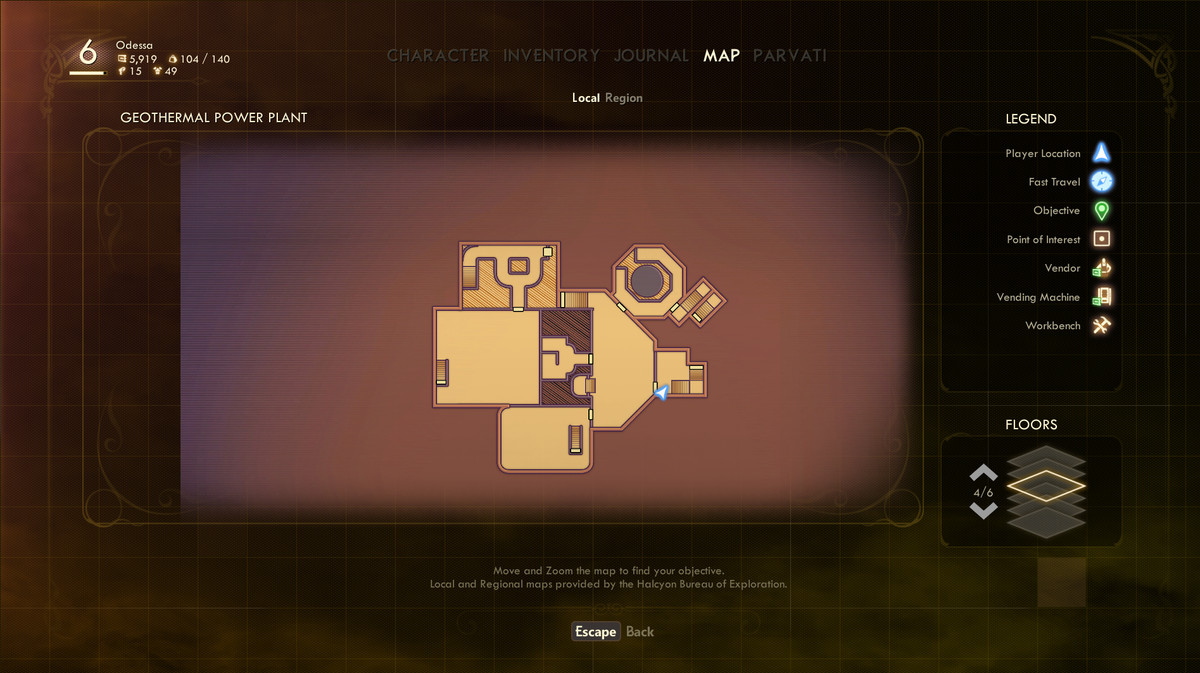 A map of the geothermal plant in Outer Wilds’ Edgewater planet