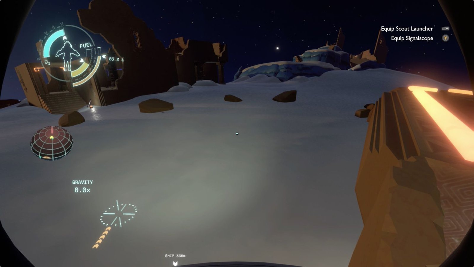 Guía de Outer Wilds El agujero negro de Brittle Hollow y el recorrido