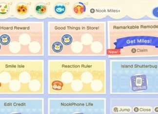 Animal Crossing: Lista de premios de New Horizons Nook Mileage