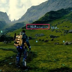 You can see lost cargo after you scan your surroundings with R1