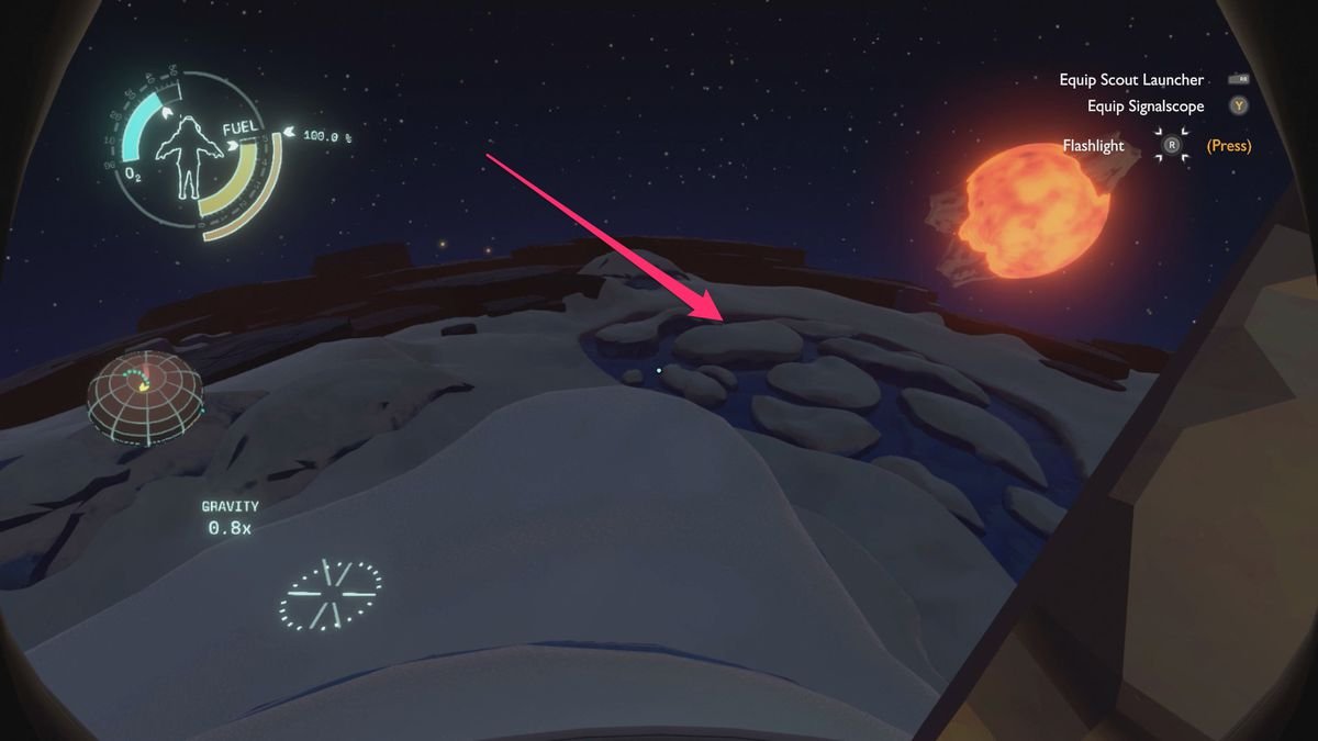 Guía de Outer Wilds El agujero negro de Brittle Hollow y el recorrido