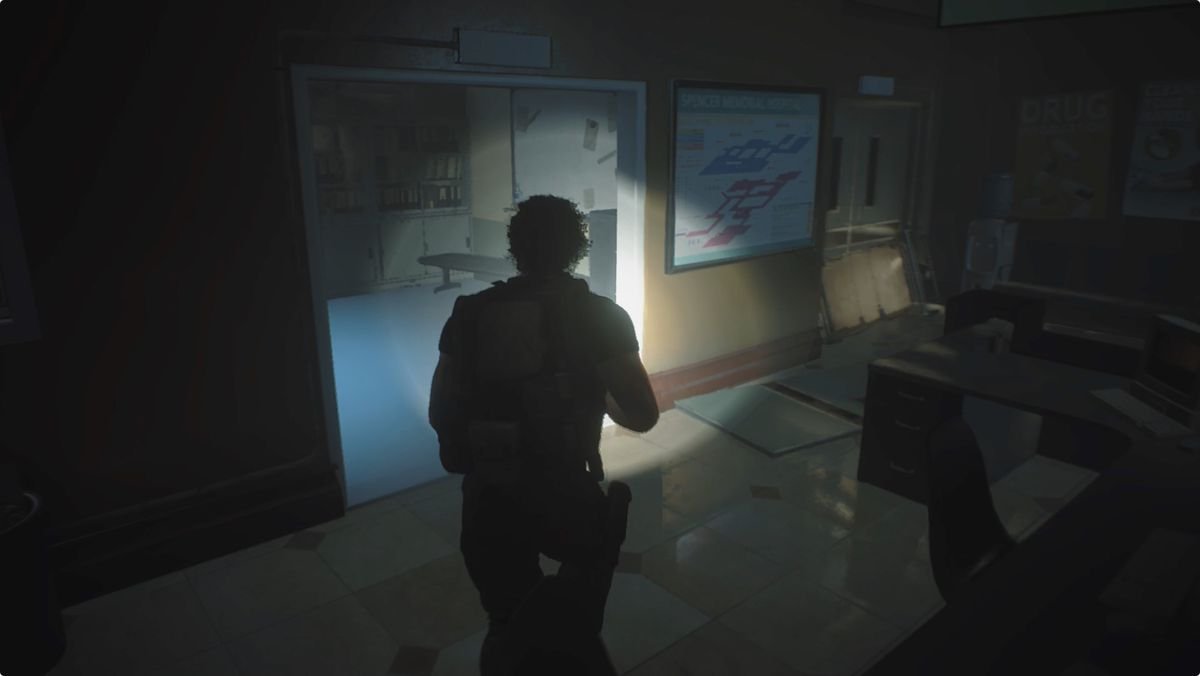 Resident Evil 3 Carlos Defend Jill Hospital Lobby