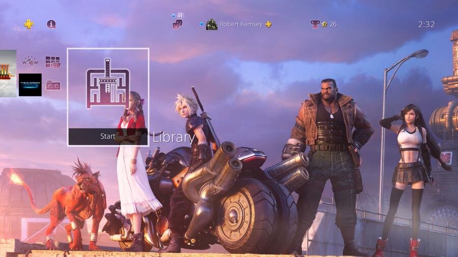 Final Fantasy VII Remake PS4 Dynamic Theme