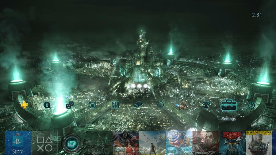 Final Fantasy VII Remake PS4 Theme Cloud