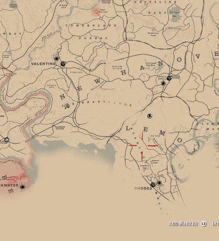 Red Dead Redemption 2 Poisonous Trail Treasure Map Locations 16