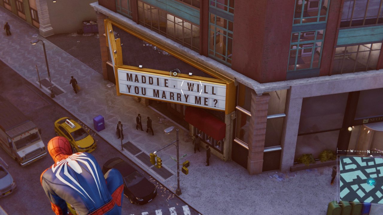 Marvel%image_alt%27s Spider-Man Proposal Message PS4 PlayStation 4