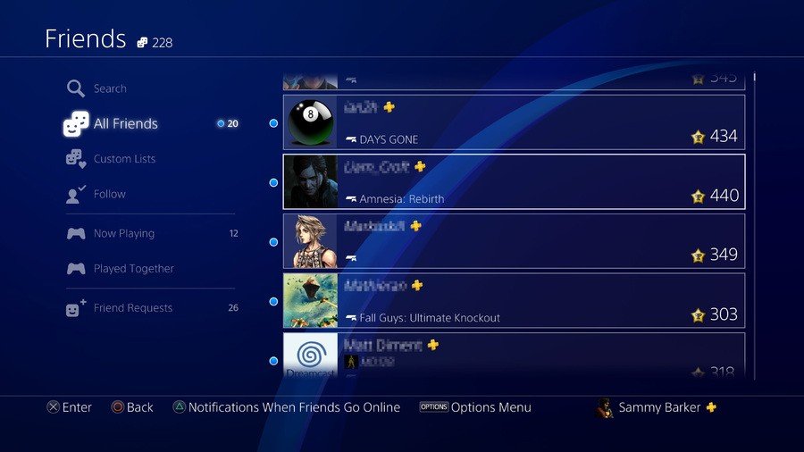 PS4 Friends List PlayStation 4 1